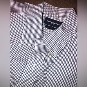 Ralph Lauren Golf Blake men’s short sleeve shirt XL blue and white plaid